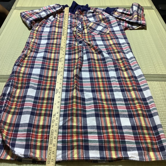 Plaid Long Sleeve Flannel Night Dress - Picture 4 of 6
